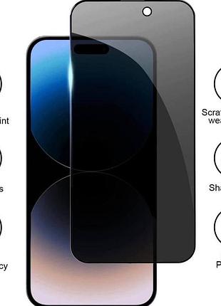 Защитное стекло anti-spy (антишпион) для iphone 15 / 15 pro