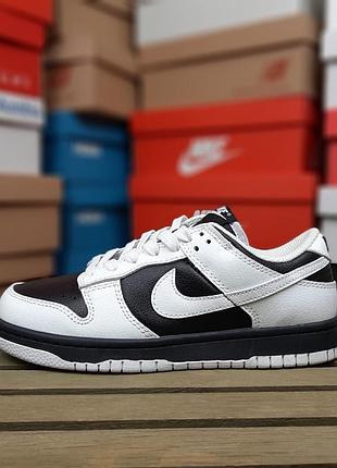 Nike dunk low retro белые с черным