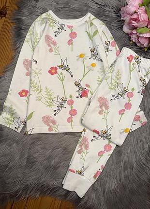Ідеальна якісна піжама з ніжним принтом з принцесою disney на дівчинку 4/5р george
