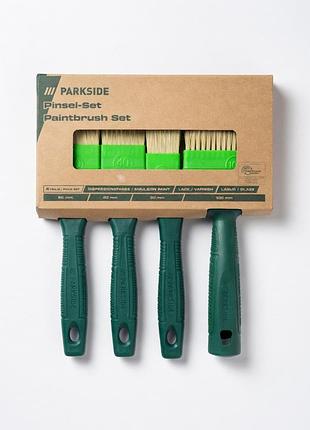 Набір малярних пензлів parkside 4 шт (30/40/50/100 мм) для фарби, лаку та лазурі