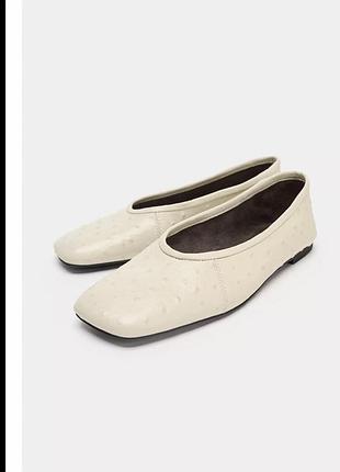 Zara балетки шкіра натуральна
