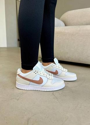 Жіночі кросівки nike sb dunk світло бежеві