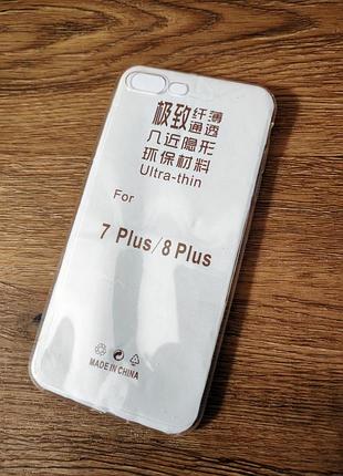 Прозорий чохол на айфон iphone 7+ 8+ плюс  plus