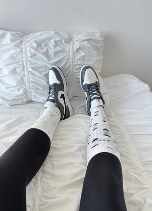 Air jordan 1 low iron grey white 6