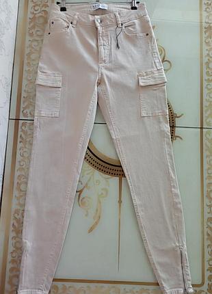 Джинсы женские зауженные карго primark 4