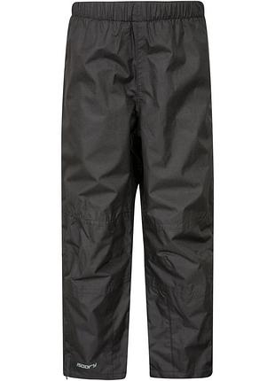 Черный ветро- водонепроницаемой штаны брюки грязепруфы mountain warehouse spray kids 11-12 лет