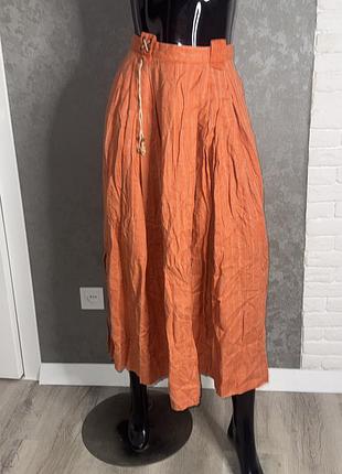 Вінтажна лляна спідниця