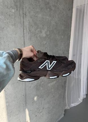 Жіночі кросівки new balance 9060 brown ice нью беланс коричневого кольору