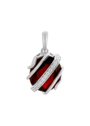 Серебряная подвеска с гранатом 3.993ct (2182238)
