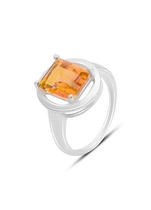 Серебряное кольцо с натуральным золотим кварцем 3.388ct (18.5см размер) 2165842