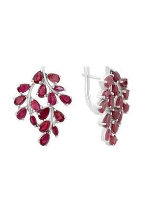 Серебряные серьги с рубином 7.925ct (2165507)