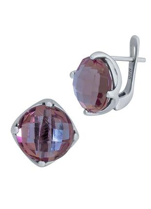 Серебряные серьги с султанит султанитом 12.1ct (1964682)