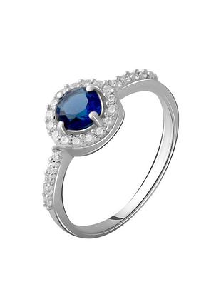 Серебряное кольцо с сапфиром nano 0.748ct (17.5см размер) 1988596