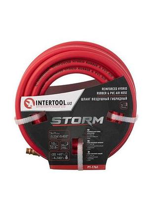 Шланг воздушный intertool - 6 x 11 мм x 10 м гибридный storm