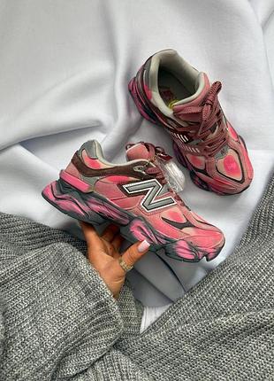 Женские кроссовки new balance 9060 custom pink 1950 беланс розового цвета