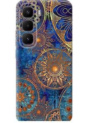 Чехол силиконовый на телефон infinix hot 60 pro+ золотой узор "678u-4125-58250"