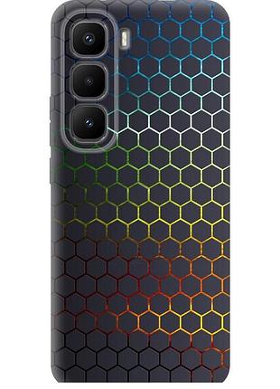 Чехол силиконовый на телефон infinix hot 60 pro+ переливающиеся соты "498u-4125-58250"