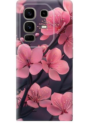 Чохол силіконовий на телефон infinix note 50 pro+ пурпурова сакура "6075u-4041-58250"