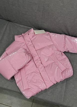 Куртка демісезонна рожева для дівчинки 156 zara, куртка демисезонная курточка весна для девочки zara