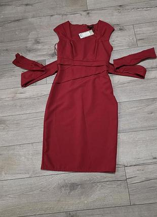 Красное платье - футляр lipsy london 46