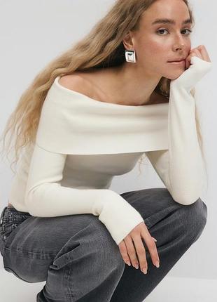 Кофта zara з спущеним рукавами