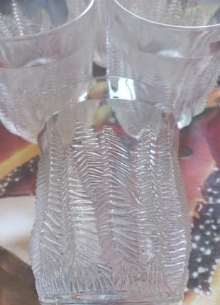 Коллекционные винтажные стаканы «папорот», sklo union (чехослователя)