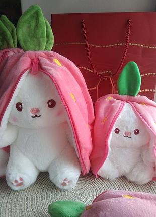 Зайчик морквинка 25 см 8