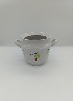 Советская керамическая супница ссср кашпо для цветов  керамика керамическая фарфоровая посуда от столового сервиза
