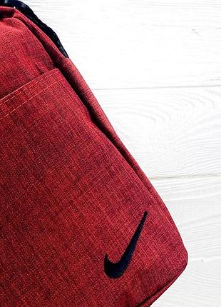 Сумка nike красный меланж борсетка мужская, сумка через плечо, сумка спортивная 4