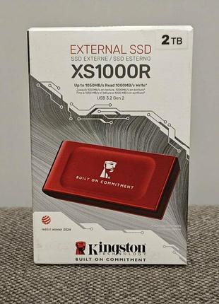 Внешний ssd-накопитель kingston xs1000 2tb red (sxs1000r/2000ga)