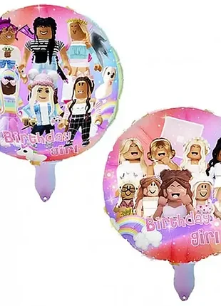Шарик 18" (45см) круг ромбс девушки (китай)| 0009-335