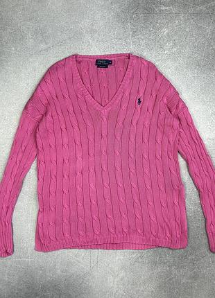 Polo ralph lauren светр вʼязаний джемпер v-виріз