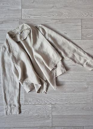 Піджак, кардиган асиметричний marks & spencer indigo льон