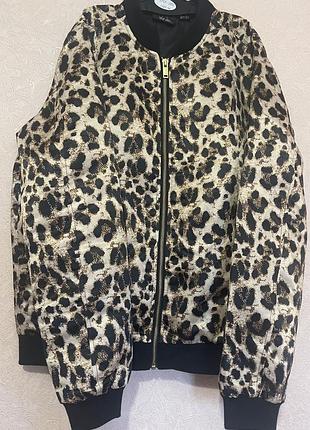 Жіночий бомбер з леопардовим принтом, весна/літо, 42, 44 5