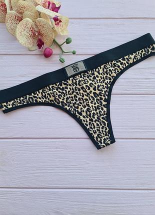 Котонові трусики стрінги зі стразами вікторія сікрет victorias secret