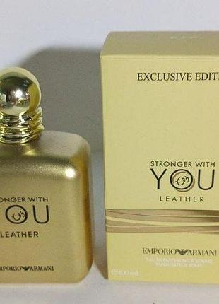 Мужской парфюм emporio armani stronger with you leather 100 мл