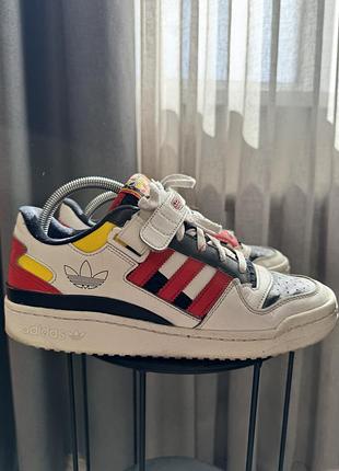 Кросівки adidas forum low white/red/yellow | оригінал | 44