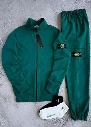 Спортивний костюм stone island чоловічий ізумруд