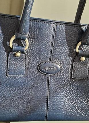 Tod's сумка синя натуральна шкіра під реставрацію