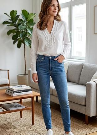 Белоснежная блуза из батиста essentials by esprit, размер xl (50/14)