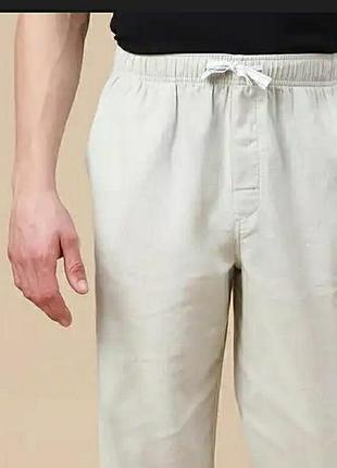 Marks and spencer, коллекционные мужские легкие брюки для отдыха, светлого цвета.