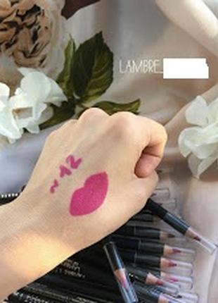 Акція олівець для губ lip liner №12 рожевий lambre в кедровому дереві