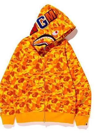 Зип -худи bape camo yellow