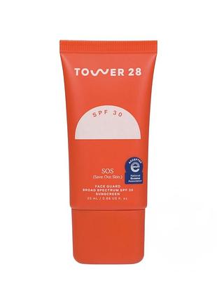Крем для обличчя tower 28 beauty mini sos faceguard spf 30 mineral sunscreen