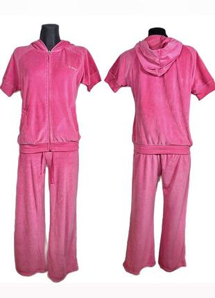 Спортивный костюм типу juicy couture barbie vintage 2000s y2k с короткими рукавами