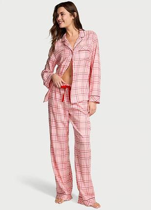 Пижама victoria's secret flannel long pajama set