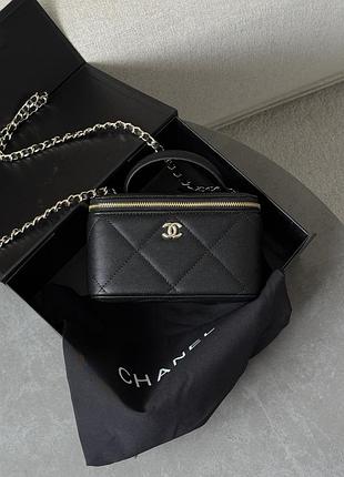 Шкіряна сумка косметичка в ромбоподібній прострочці ch