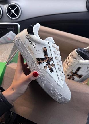 Женские кроссовки premiata stevennd 6660 white leo / silver sole / smb+ 🔗