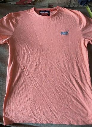 Яскрава чоловіча футболка superdry orange m-l