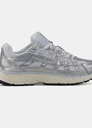 Женские кроссовки nike p-6000 white silver blue / smb+ 🔗